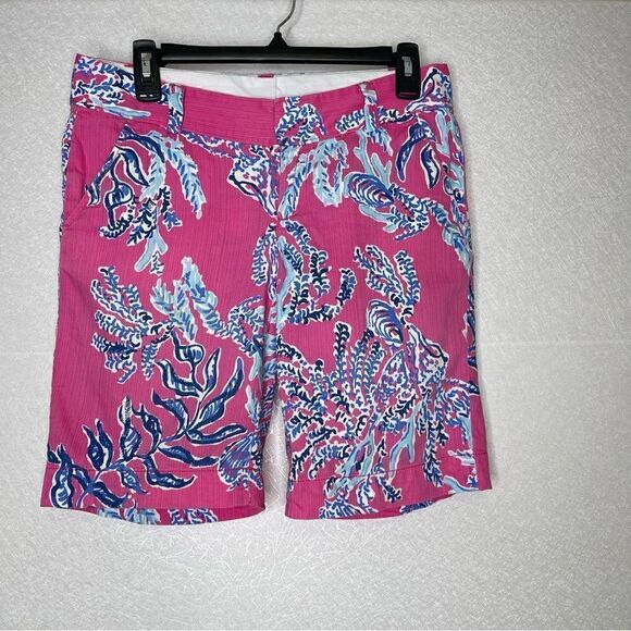 Lilly Pulitzer The Chipper Short Samba Capri Pink Bermudas 2 - Picture 2 of 7